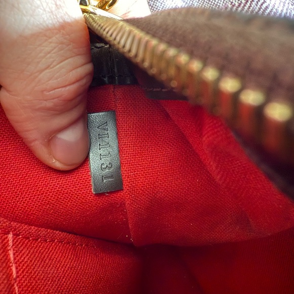 Louis Vuitton Damier Ebene Verona mid size Bag with gold accents - Picture 9 of 10